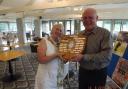 Fiona Ryan presents the Croad Shield to Steve Lukins