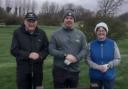 David Morgan (centre) alongside Mike Short and Linda Edmondson at their Drive In back in February