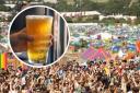 Some beers listed on the Glastonbury bar reached almost £7