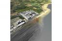A computer generated image showing what Hinkley Point C could look like.