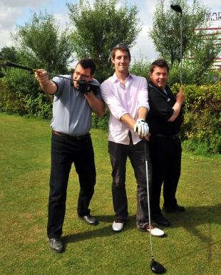 Brean charity golf with Peter Garland, Stuart Blake and Pete Lewis.