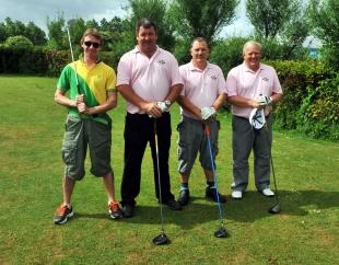 Brean charity golf with David Crosse, Eamonn Wynne, Jason Kidley and Tony Higgins.