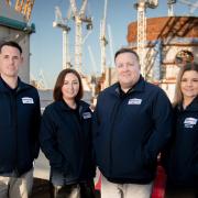 Hinkley Point C Jobs Service team Tom Dancey, Naomi Rhodes, Anthony Britten and Louise Brown. Picture: EDF
