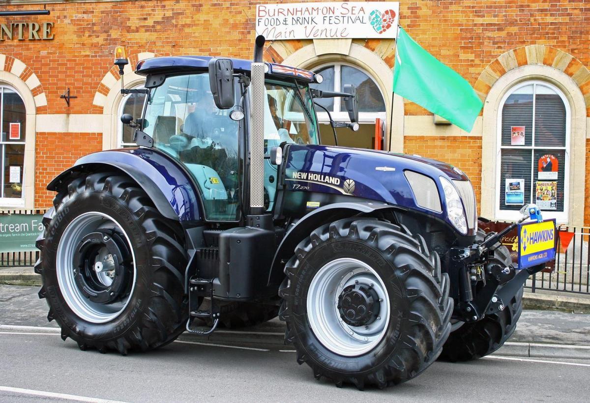 BRITISH made New Holland tractor from Hawkins Agri of Bridgwater. PHOTO: Marcus Smith