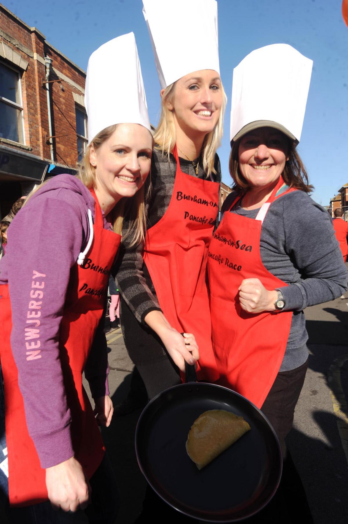CHLOE Culpan, Leanne King and Sarah
Milner – Burnham’s Food Festival team.