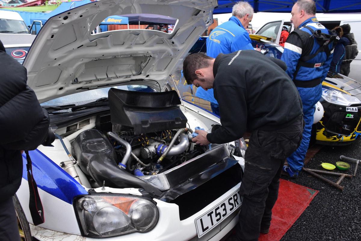 CHECK: Time for a quick engine check between stages. Credit: Mike Lang