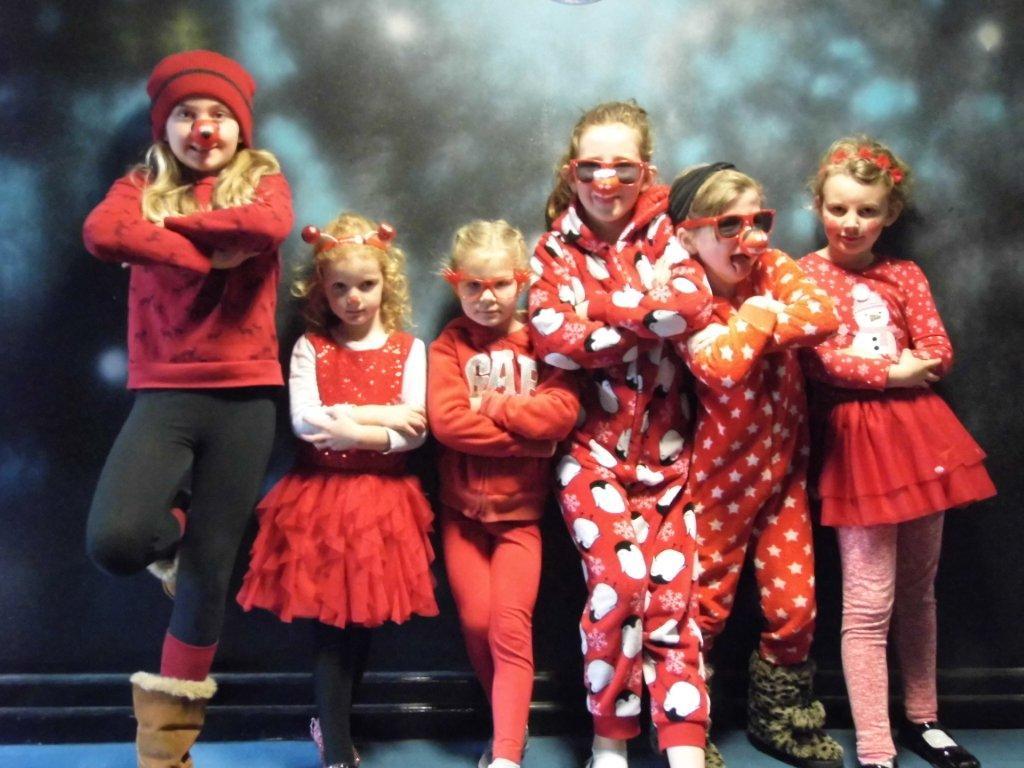 ALL IN RED: Berrow Primary School pupils dressed in red