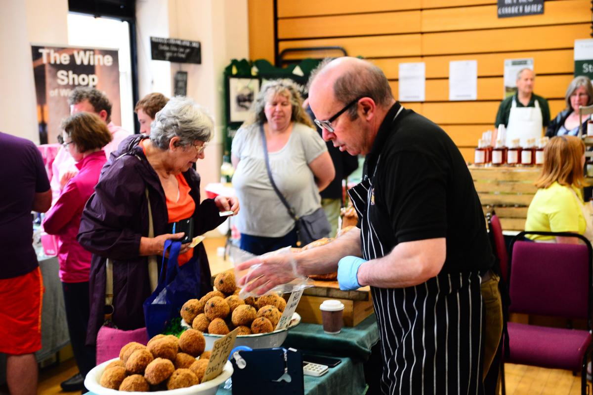 SCRUMPTIOUS:One trader shows off his delicious pork pies