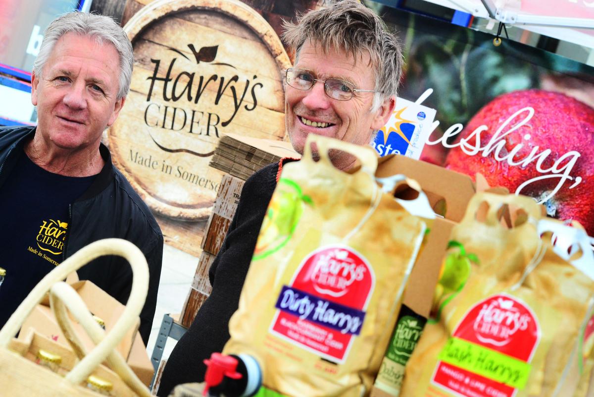 HAPPY: Alan Davis and Harry Fry from Harry’s Cider Company