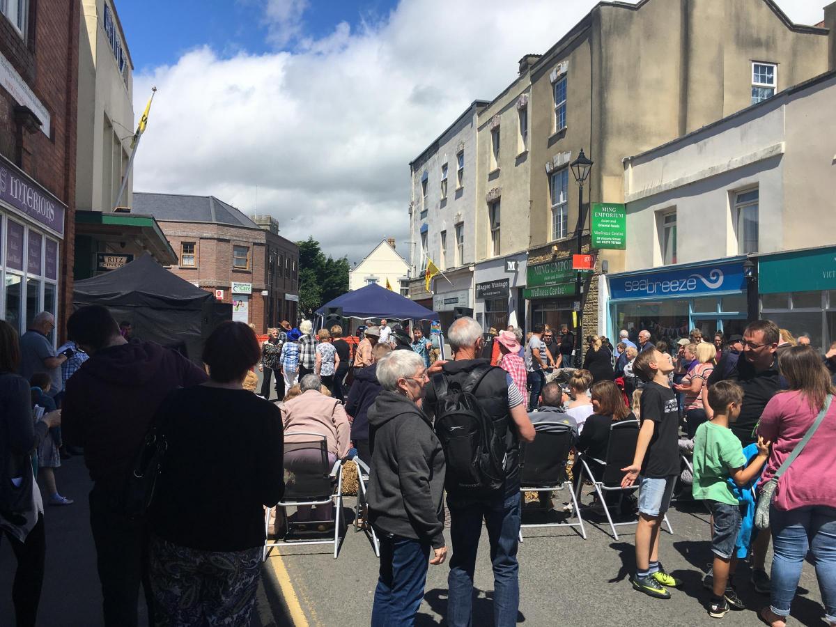 BUSY: Large crowds enjoy the festival