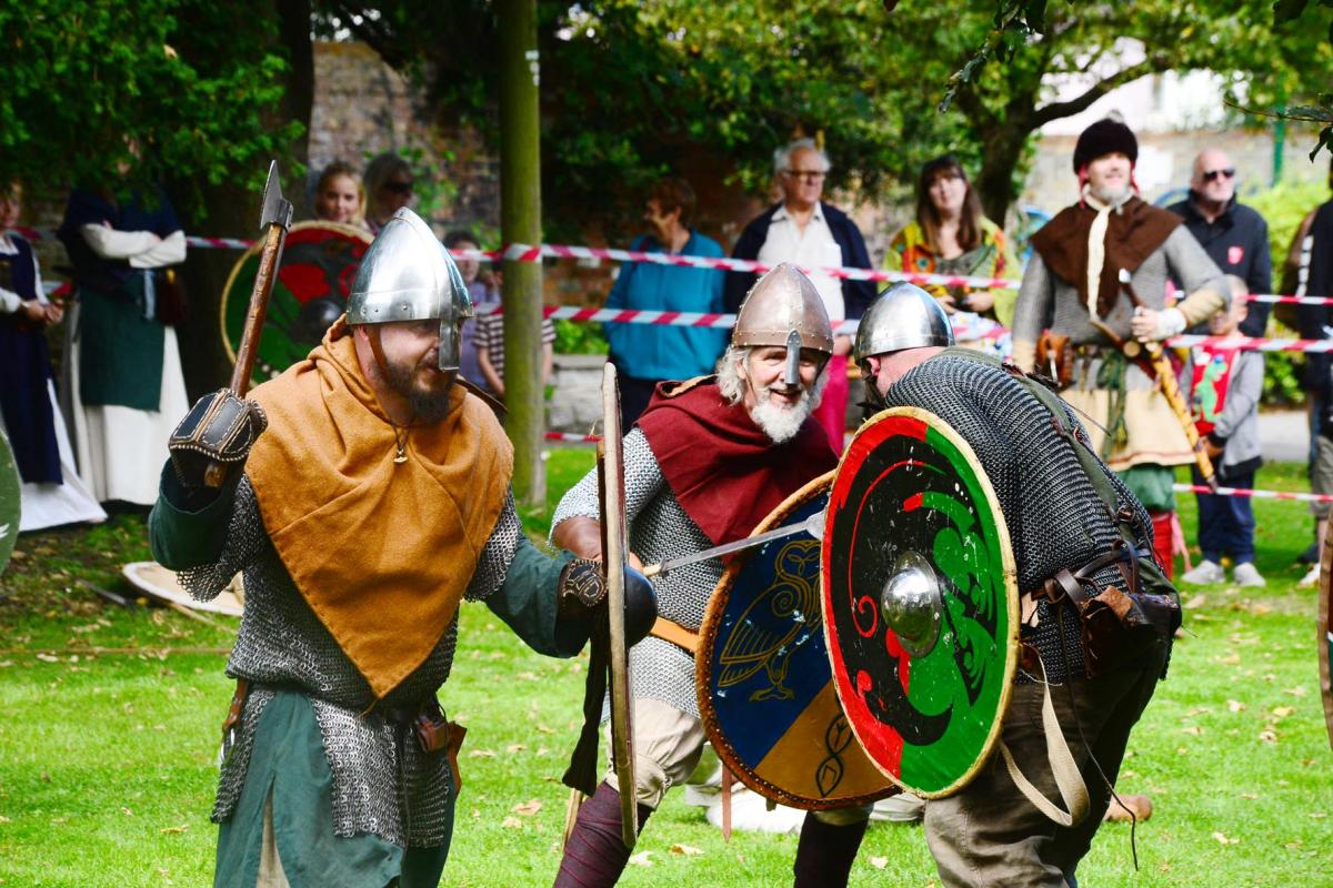 Vikings descended on Burnham-on-Sea for a reenactment in Manor Gardens