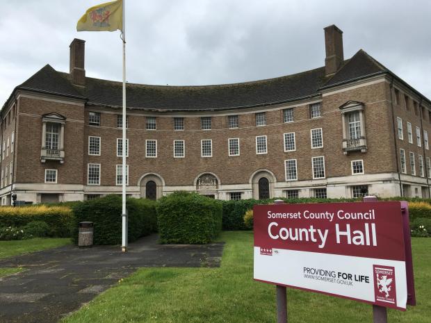 Burnham and Highbridge Weekly News: COUNTY HALL: Somerset County Council's Taunton building is one of several it is working to 'decarbonise'