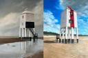 Colin has created two stunning oil paintings of Burnham's Low Lighthouse.