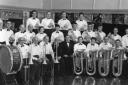 The Weston Brass band was founded in 1963. Pictured are band members after performing in 1964.