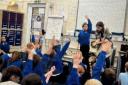 Herne View Primary School pupils in Ilminster during the workshop