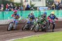 Somerset Rebels v Eastbourne - heat 1 action with Rory Schlein (red), Edward Kennett (white), Todd Kurtz (blue), Ben Morley (yellow) – courtesy of and credit to Colin Burnett