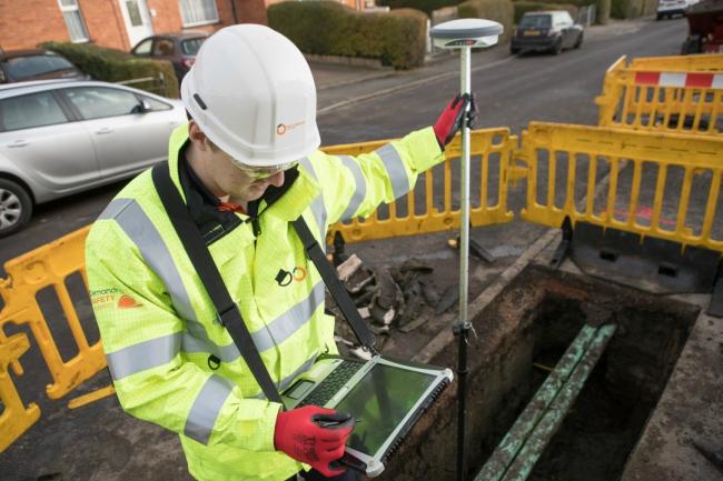 A Wales and West Utilities engineer at work