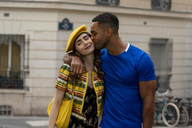 Burnham and Highbridge Weekly News: (Left to right) Lily Collins as Emily and Lucien Laviscount as Alfie. Credit: Netflix