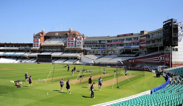 Burnham and Highbridge Weekly News: Somerset players in the nets at The Oval. Picture: Somerset CCC