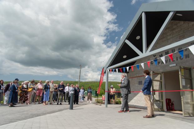 Burnham and Highbridge Weekly News: The new Cheddar Community Pavilion, which has been refurbished thanks to funding from Hinkley Point C, is unveiled to locals