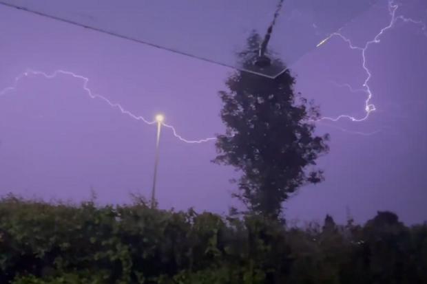Burnham and Highbridge Weekly News: Chard resident Dee Laming captured these images over the town last night. Picture: Dee Laming