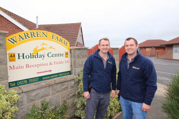 Chris and Mike Harris from Warren Farm Holiday Centre.