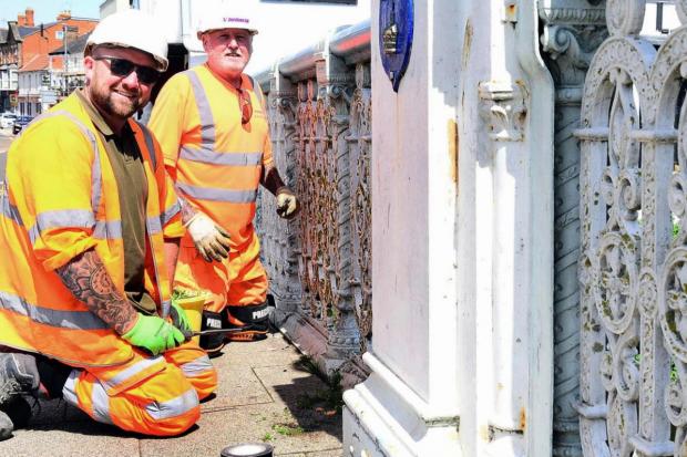 Cleaning works have started on Taunton's iconic Bridge (All photos by Steve Richardson)