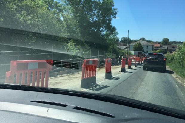 Waiting in the roadworks on the A30 in Haselbury Plucknett near Crewkerne. Picture: Daniel Mumby