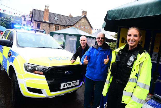 Burnham and Highbridge Weekly News: Paul Johnson (Avon and Somerset Police), Alan Blythe (from Neighborhood Watch) and PCSO Lauren Bonell.