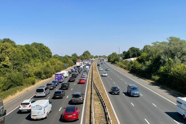 File image of traffic on the M5 in Somerset. Picture: Tom Leaman