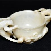 Best seller – a Chinese jade twin handled libation cup sold to a phone bidder for £2,200. Picture: GTH