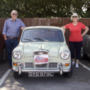 David and Hazel Gould with their 1965 Wolsey Hornet