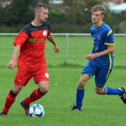 Nathan Bishop dribbled through three players in the box to slot home Burnham United's second against Castle Cary.