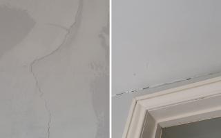 Cracks began to appear inside the property once construction got under way at the neighbouring development.