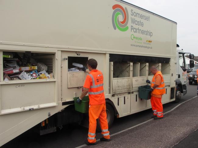 DISPUTE: Recycling being collected. Pic: Somerset Waste Partnership